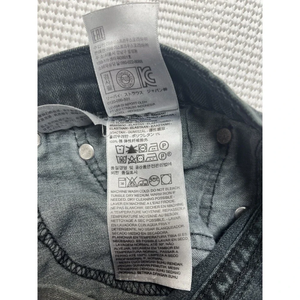 Levi’s 511 Men’s 34x34 Black Wash Denim Slim Fit Straight Leg